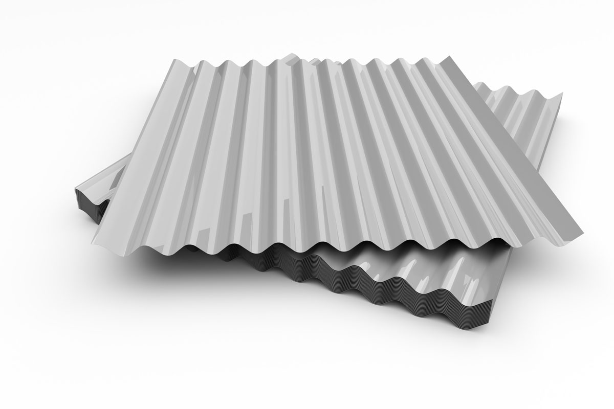 Corrugated metal roofing